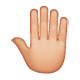 🤚🏼 Emoji erhobene Hand von hinten: mittelhelle Hautfarbe WhatsApp 2.18.379.