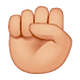Emoji ✊🏼 Pugno: Carnagione Abbastanza Chiara su WhatsApp 2.18.379.