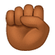 Emoji ✊🏾 Pugno: Carnagione Abbastanza Scura su WhatsApp 2.18.379.
