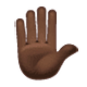 ✋🏿 Emoji Mão Levantada: Pele Escura na WhatsApp 2.18.379.