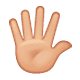 🖐🏼 Emoji Mão Aberta Com Os Dedos Separados: Pele Morena Clara na WhatsApp 2.18.379.