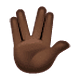 🖖🏿 Emoji Saudação Vulcana: Pele Escura na WhatsApp 2.18.379.