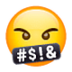 🤬 Emoji Rosto Com Símbolos Na Boca na WhatsApp 2.18.379.