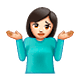 Emoji 🤷🏻 Persona Che Scrolla Le Spalle: Carnagione Chiara su WhatsApp 2.18.379.