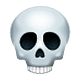Émoji 💀 Crâne sur WhatsApp 2.18.379.