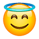 😇 Emoji lächelndes Gesicht mit Heiligenschein WhatsApp 2.18.379.