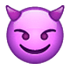 Emoji 😈 Faccina Con Sorriso E Corna su WhatsApp 2.18.379.