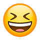 😆 Emoji grinsendes Gesicht mit zusammengekniffenen Augen WhatsApp 2.18.379.