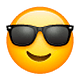 Emoji 😎 Faccina Con Sorriso E Occhiali Da Sole su WhatsApp 2.18.379.