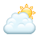 ⛅ Emoji Sol Detrás De Una Nube en WhatsApp 2.18.379.