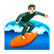 Emoji 🏄🏻 Persona Che Fa Surf: Carnagione Chiara su WhatsApp 2.18.379.