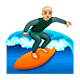 🏄🏼 Emoji Persona Haciendo Surf: Tono De Piel Claro Medio en WhatsApp 2.18.379.