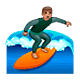 Émoji 🏄🏽 Personne Faisant Du Surf : Peau Légèrement Mate sur WhatsApp 2.18.379.