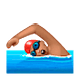 Emoji 🏊🏽 Persona Che Nuota: Carnagione Olivastra su WhatsApp 2.18.379.