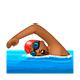 🏊🏾 Emoji Persona Nadando: Tono De Piel Oscuro Medio en WhatsApp 2.18.379.