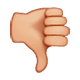 👎🏼 Emoji Daumen runter: mittelhelle Hautfarbe WhatsApp 2.18.379.