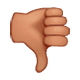 👎🏽 Emoji Daumen runter: mittlere Hautfarbe WhatsApp 2.18.379.