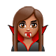 Emoji 🧛🏽 Vampiro: Carnagione Olivastra su WhatsApp 2.18.379.