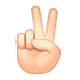 ✌🏻 Emoji Victory-Geste: helle Hautfarbe WhatsApp 2.18.379.