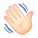 👋🏻 Emoji winkende Hand: helle Hautfarbe WhatsApp 2.18.379.
