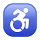 ♿ Emoji Símbolo De Cadeira De Rodas na WhatsApp 2.18.379.