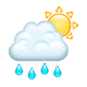 🌦️ Emoji Sol Detrás De Una Nube Con Lluvia en WhatsApp 2.18.379.