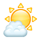 🌤️ Emoji Sol Detrás De Una Nube Pequeña en WhatsApp 2.18.379.