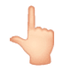 👆🏻 Emoji Dorso Da Mão Com Dedo Indicador Apontando Para Cima: Pele Clara na WhatsApp 2.18.379.