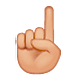 ☝🏼 Emoji Dedo índice Hacia Arriba: Tono De Piel Claro Medio en WhatsApp 2.18.379.