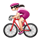 🚴🏻‍♀️ Emoji Mujer En Bicicleta: Tono De Piel Claro en WhatsApp 2.18.379.