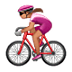 🚴🏽‍♀️ Emoji Mulher Ciclista: Pele Morena na WhatsApp 2.18.379.