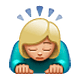🙇🏼‍♀️ Emoji Mujer Haciendo Una Reverencia: Tono De Piel Claro Medio en WhatsApp 2.18.379.