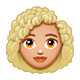 👩🏼‍🦱 Emoji Mujer: Tono De Piel Claro Medio Y Pelo Rizado en WhatsApp 2.18.379.