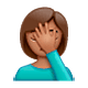 🤦🏽‍♀️ Emoji Mujer Con La Mano En La Frente: Tono De Piel Medio en WhatsApp 2.18.379.