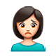 🙍🏻‍♀️ Emoji Mujer Frunciendo El Ceño: Tono De Piel Claro en WhatsApp 2.18.379.