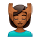 💆🏾‍♀️ Emoji Mujer Recibiendo Masaje: Tono De Piel Oscuro Medio en WhatsApp 2.18.379.