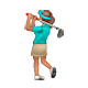 Emoji 🏌🏽‍♀️ Golfista Donna: Carnagione Olivastra su WhatsApp 2.18.379.