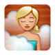 🧖🏼‍♀️ Emoji Mujer En Una Sauna: Tono De Piel Claro Medio en WhatsApp 2.18.379.
