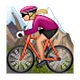 🚵🏼‍♀️ Emoji Mountainbikerin: mittelhelle Hautfarbe WhatsApp 2.18.379.