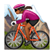 🚵🏾‍♀️ Emoji Mujer En Bicicleta De Montaña: Tono De Piel Oscuro Medio en WhatsApp 2.18.379.