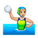 🤽🏼‍♀️ Emoji Mulher Jogando Polo Aquático: Pele Morena Clara na WhatsApp 2.18.379.