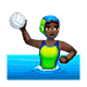 🤽🏿‍♀️ Emoji Wasserballspielerin: dunkle Hautfarbe WhatsApp 2.18.379.