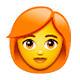 👩‍🦰 Emoji Frau: rotes Haar WhatsApp 2.18.379.