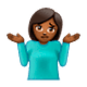 🤷🏾‍♀️ Emoji Mujer Encogida De Hombros: Tono De Piel Oscuro Medio en WhatsApp 2.18.379.