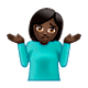 Emoji 🤷🏿‍♀️ Donna Che Scrolla Le Spalle: Carnagione Scura su WhatsApp 2.18.379.