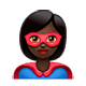 🦸🏿‍♀️ Emoji Heldin: dunkle Hautfarbe WhatsApp 2.18.379.