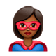 🦸🏾‍♀️ Emoji Super-heroína: Pele Morena Escura na WhatsApp 2.18.379.