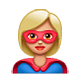 Émoji 🦸🏼‍♀️ Super-héroïne : Peau Moyennement Claire sur WhatsApp 2.18.379.