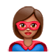 🦸🏽‍♀️ Emoji Super-heroína: Pele Morena na WhatsApp 2.18.379.