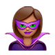 Emoji 🦹🏽‍♀️ Supercattiva: Carnagione Olivastra su WhatsApp 2.18.379.